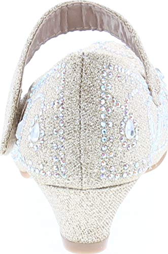 Link Jemma-01K Girls Rhinestone Platform Peagent Dress Shoes4