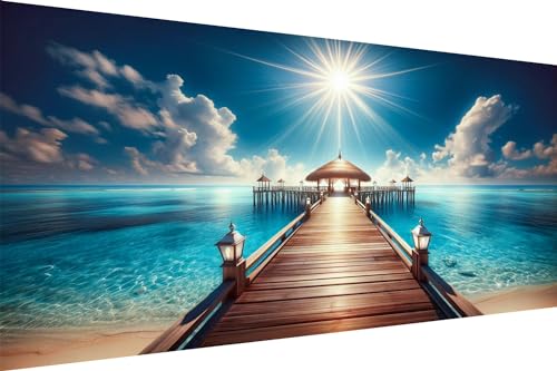 Peinture diamant 5D mer pour décorer votre salon et animer vos ateliers en famille