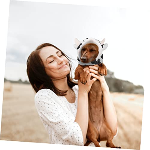 Sombrero de vaca para perro XL disfraz cosplay blanco miniatura 4