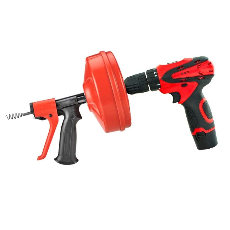 Déboucheur électrique, Serpent de canalisation Power-Spin avec perceuse, câble d'alimentation Automatique de 7,6 m pour déboucher Les éviers, Toilettes et douches.