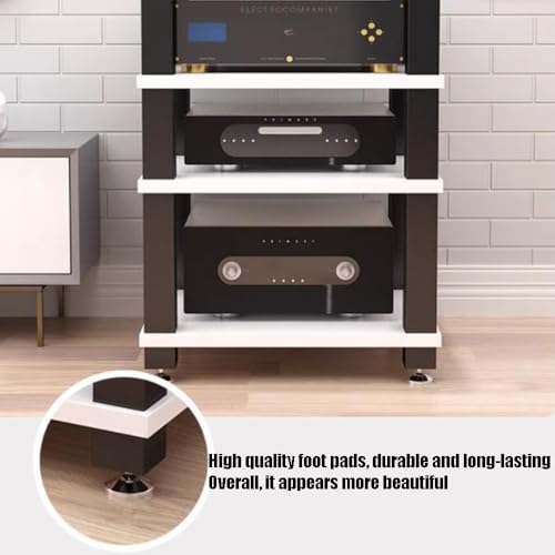 Heavy Duty Audio Component Rack – Scaffale multifunzione aperto per amplificatore HiFi e supporto multimediale audio-video