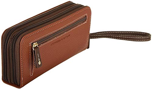 Stone Mountain Cornwall Large Double Zip Wallet One Size Brown/cognac brown2