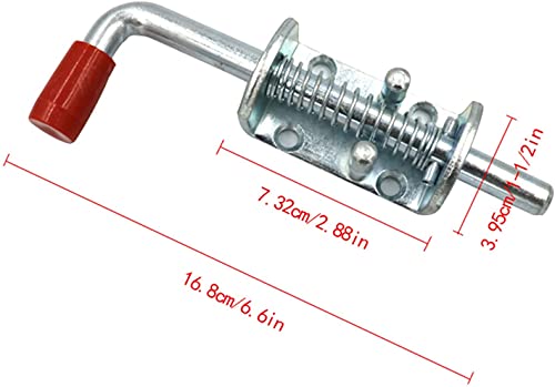 Hyddnice Metal Lock Barrel Bolt Spring Loaded Latch 6.6 Inch W/Grip Heavy Duty For Gate Shed Door Tailgate Trailer Garage(10) #TOP3