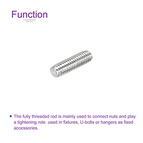 Dmiotech 20 Pack M6X20Mm Fully Threaded Rod 304 Stainless Steel Right Hand Threads Rod #TOP3