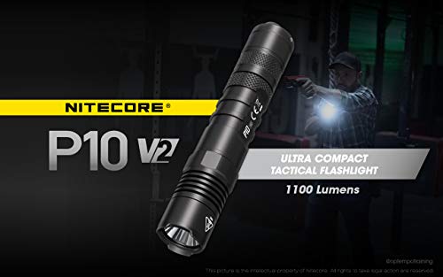 Edisonbright Nitecore P10 V2 1100 Lumen Led Tactical Flashlight With Hard Holster Battery Carrying Case #TOP1