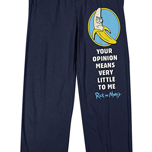 Rick & Morty Your Opinion Men's Navy Sleep Pajama Pants2