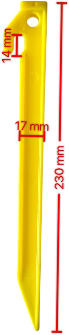 Soccer Goal Net Pegs, 9 Inch Long Plastic Pegs, Football Goal Net Anchors, 50 Pack