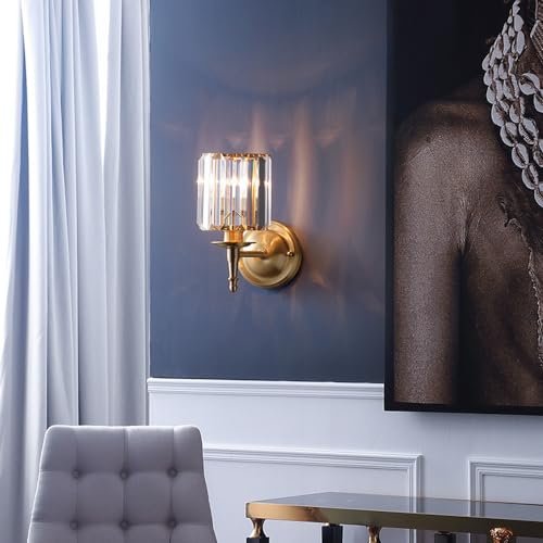 Aplique de Pared de Cristal Dormitorio Salón Vintage Mid-Century 5