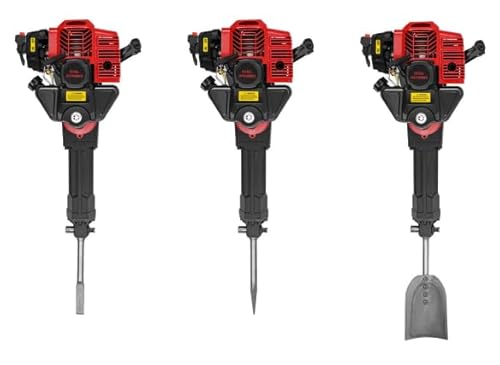 Tagtuell 52 cc - Excavatrice d'arbre de jardin à essence - Pour plantation d'arbres de jardin - Avec pelle, pioche et pioche plate - Brise-béton - Marteau de démolition