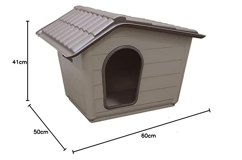 MP Bergamo Cuccia per Cani Gatti Sprint Mini CASETTA Toupe da 2/8 kg Cuccioli Giardino SMONTABILE