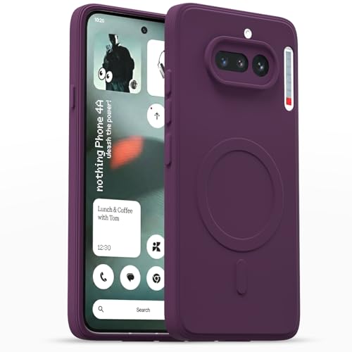 Image of Pikkme Back Cover for Nothing Phone 4a 5G Soft Matte Silicone Mag-Safe Design (Mag-Safe Not Support) Camera Protection | Slim Fit Bumper Cover (Purple)
