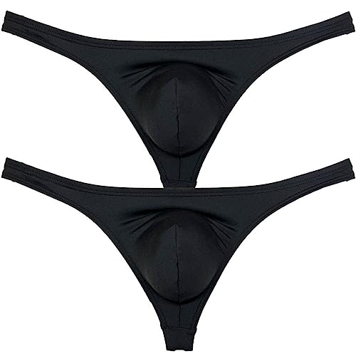 Men's Second-skin Fit Bikini Thong Underwear Male Enhancer Bulge Pouch T-back Hombre Absorbent Lingerie Jockstrap