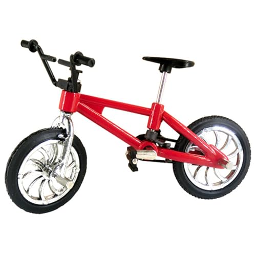 Mini BMX Bike 4.1x2.8'' Realistic Alloy Finger Bike with Authentic Detailing Collectible Miniature Toy for Dollhouses and Photo Props, Finger, Mini BMX