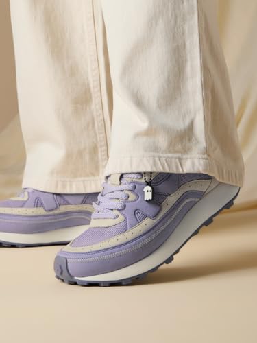 Image of The Souled Store Milano: Women and Girls Low Top Sneakers Retro Trainer Microfiber Suede and Engineered Mesh Cushioned Insole Retro Sole Lace Up Lightweight Breathable