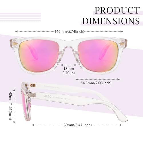 Image of SIPHEW Polarized Sunglasses for Women & Men - UV400 Mirrored Beach Eyewear, Designer Unisex Fashion Sunglasses w /Medium Fit