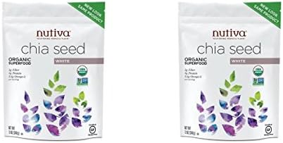 (2 PACK) - Nutiva Organic White Chia Seeds| 397 g |2 PACK - SUPER SAVER - SAVE MONEY