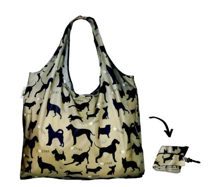 Re-Uz Lifestyle Shopper XL - Borsa Della Spesa Riutilizzabile Pieghevole, Grandi Dimensioni 40x48x11 Cm, Con Clip, Design Sausage Dogs Summer Bassotti - 2