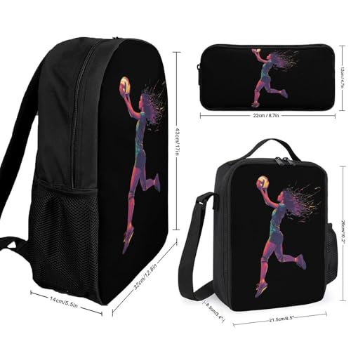 Volleyball Game Splash Large Travel Backpacks Carry on Backpack Weekender Bag with 2 Storage Pockets for Men And Women2