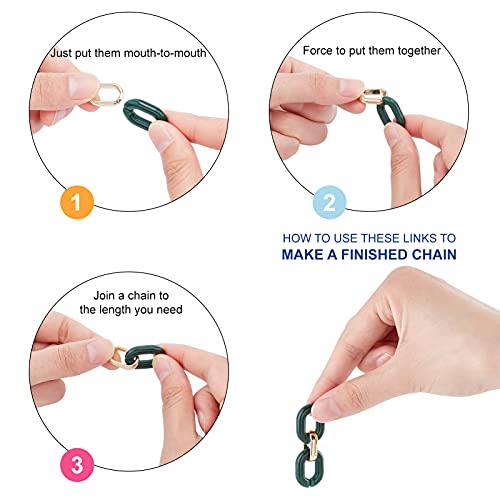 GORGECRAFT 5 strengen 39,37 inch acryl schakelketting sets - Image 4