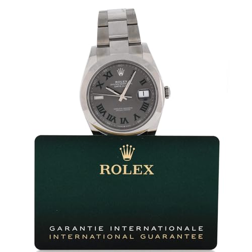 Pre-Loved Oyster Perpetual Datejust Wimbledon Automatic Watch Stainless Steel 412