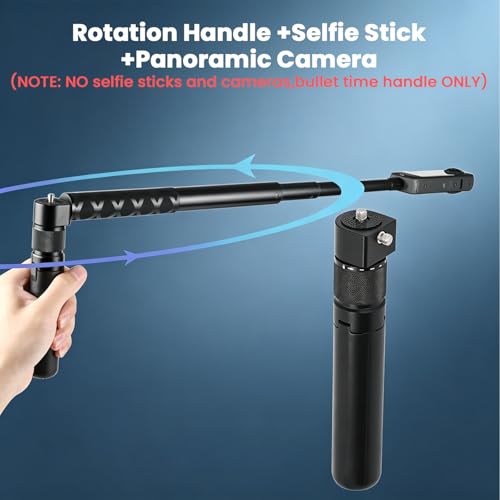 Image of ZORBES Handle Tripod Rotating Grip for Insta360 X5 /X4 /X3, for DJI OSMO Pocket 3, for GoPro 360Rotating Grip, 1 /4 inch Thread, Compact Selfie Stick & Tabletop Tripod, Vlogging Travel Camera Accessory