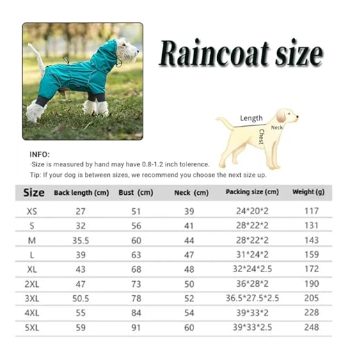 Grand imperméable pour chien XS technique et résistant rouge - 8