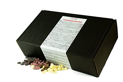 CHOCO SECRETS | 4 x 600g, Vollmilch, Zartbitter, Weiß, Ruby | Schokolade für schokobrunnen | Schokofondue Schokolade | Premium Belgische Kuvertüre für Schokoladenbrunnen | Ganache, Backschokolade Cover