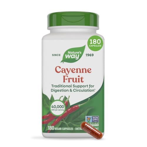Nature's Way Cayenne Fruit Capsules, 450 mg...