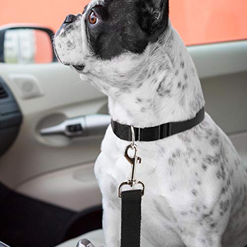 Lantelme Hunde Auto Sicherheitsgurt Adapter extra stark Gurtadapter ausziehbar bis 60cm Farbe schwarz für Autogurt KFZ Wohnmobil Fahrzeug 4913