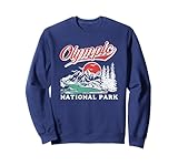Olympic National Park Retro 80s Mountains Graphic Sweatshirt
