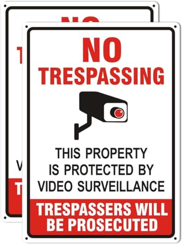 Signalétique No Trespassing en métal contre les intrusions de terrain