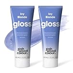 Josh Wood Hair Gloss (Icy Blonde) - Semi-permanent gloss refreshes and conditions hair colour - Removes brassy tones - Lasts up to 6 washes - 100% Vegan - Cream (100ml X 2)