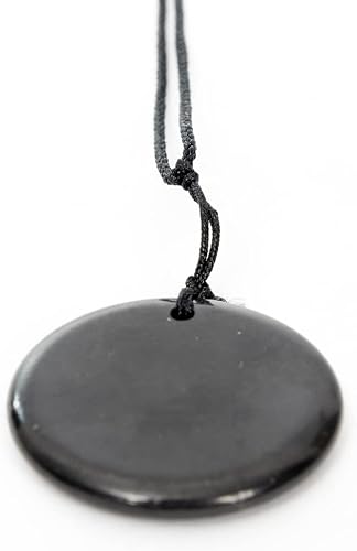 Miniatura 3 de Colgante de Shungite con piedra de protección EMF curativa para chakra y equilibrio energético, talla única , Piedra