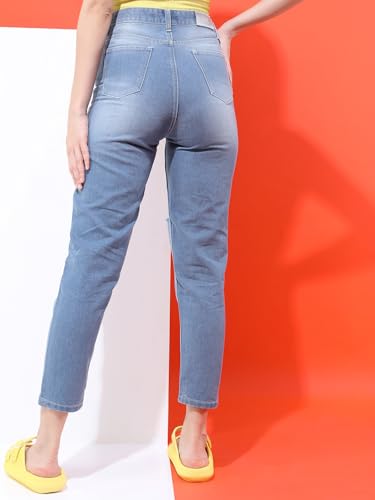 Image of Tokyo Talkies Women's Regular Fit Cropped Jeans| Mid-Rise| Jeans Pant