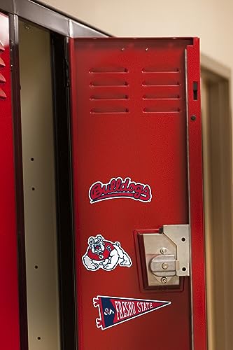 Image of Fresno State University Vinyl Sticker Pack - 9 Waterproof Bulldogs Logos, Helmet, Mascot, Paw & Pennant Decals for Laptop, Water Bottle, Tablet, Car, Skateboard & More