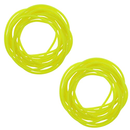 Topkids Accessories 24pc Gummy Bracelets Rubber Bangles Kids Party Bag Favour Fillers Jelly Jewellery Wrist Bands 80s Neon 90s Fancy Dress Fashion Wristbands (Neon Yellow)