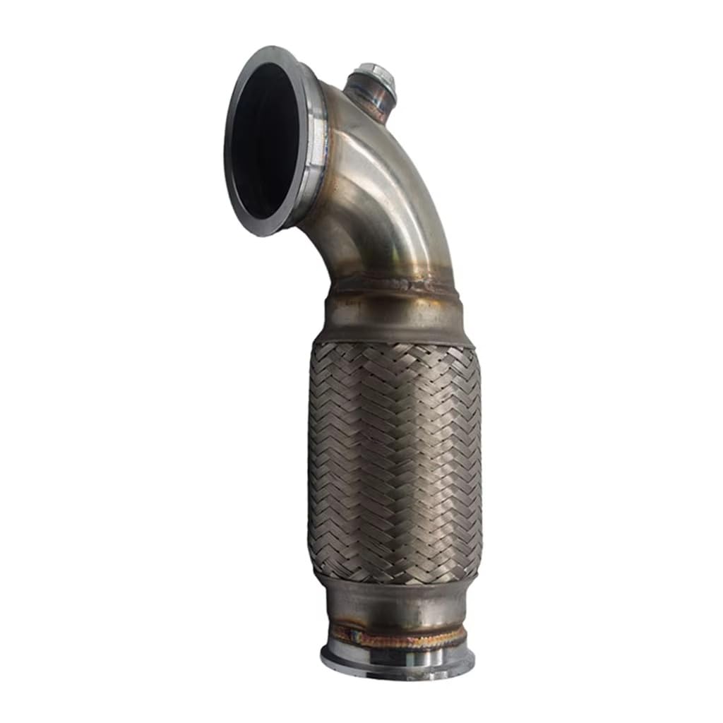 Tubo Di Scarico A V Da 3 Pollici A Basso Profilo, 90 Gradi, Con Soffietto Flessibile, In Acciaio Inox Tubo Di Scarico Auto