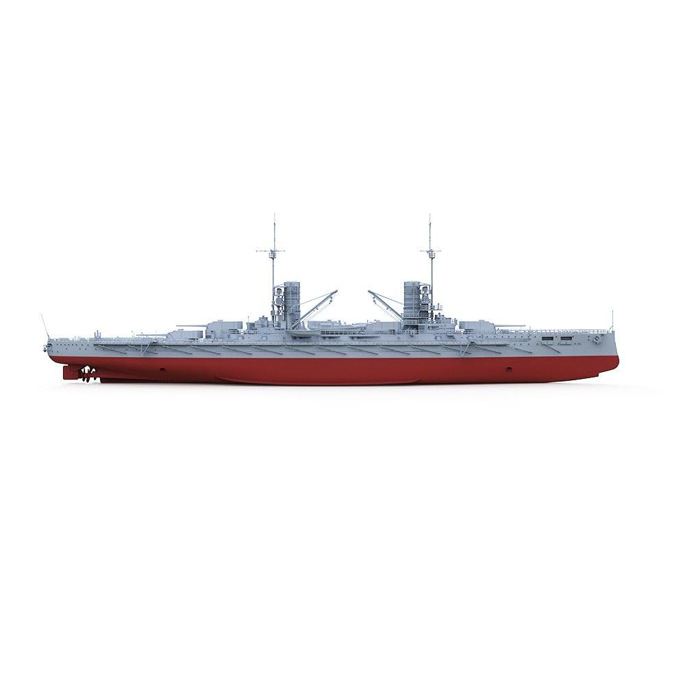 Niepomalowany model wojskowy 1/350 SMS Kaiser Battle Full Shell
