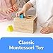 Bimi Boo Wooden Shape Sorter Toy for Babies - Classic Montessori Shape Sorter with Noise-Reducing Silicone Pad - Perfect Sorting Toy for Toddlers (8 Various Blocks, 1 Box, 1 Silicone Pad)