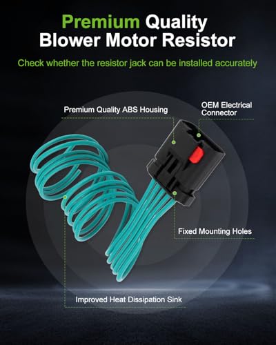 Image of SCITOO Air Conditioning Heater HVAC Blower Motor Resistor Regulator for 2005-2008 for Chrysler 300,for Aspen,2008-2010 for Dodge Challenger,for Dakota,2006-2008 for Jeep Commander,OE-5017124AB,S-1768