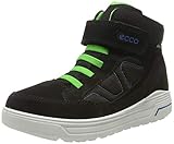 ecco 3811a Obermaterial: Leder ECCO URBAN Snowboarder Hohe Sneaker, Schwarz (Black/Black/Clover 51626), 38 EU