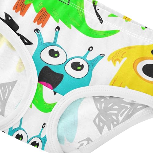 Animal Girls Underwear Toddlers 2t Cotton Panties Little Girl Cute Doodle Cartoon Monsters Bright Briefs Girls Undies4