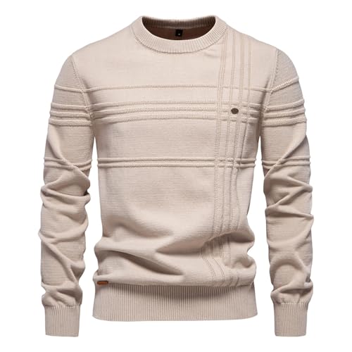 Muscularfit Casual Work Sweaters for Men Crewneck Long Sleeve Plain Knitted Sweater Causal Stylish Knitwear Cotton Sweaters3