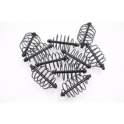 Fishstar24 Futterspirale Feeder Futterkorb Bleifrei 3-7 cm Schwarz ohne Wirbel Inliner Cover