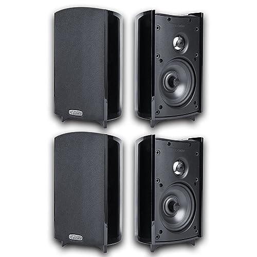 Definitive Technology ProMonitor 800 Bookshelf Speakers | 4 Speakers, Black | for Home Theater, at Par with Any Large Speaker | Compact High-Definition Satellite Speaker | 2 Pairs