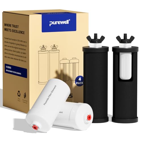 Image of Purewell 8-Stage PF-3&FL-2 Purification Elements Set, Replacement Filters for ProOne and Berlkey Filters, ProOne Big+ or Berlkey Big+ Water Filter System and Purewell System (4 Pack, K Series)