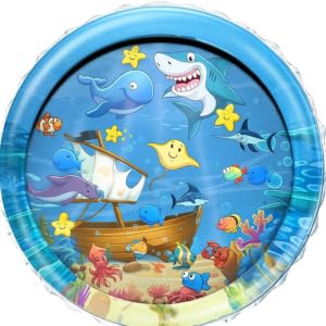 Image of Tummy time Ocean Theme Baby Water Play Mat, Leak-Proof and Sensory Development Toy,Play Gym for 6-12 Months Newborn Baby(Pack of 1)