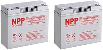 NPP HR1280W (2Pcs) High Rate Battery HR1280W 12V 480Watts 80Watt/ Cell AGM Sealed Lead Acid Rechargeable Battery, 12V 18Ah, 20Ah Flame Retardant High Rate UPS