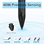 Stylus Pen for Microsoft Surface Pro 11/10/9/X/8/7/6/5/4/3,Surface Go/Go2/Go3,Book3/2/1,Surface Laptop7/6/5/4/3/2/1,Studio 2 (Black) - Image 3