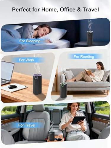Diffuseur huiles essentielles USB portable sans fil à pile pour voiture 100ml - 8
